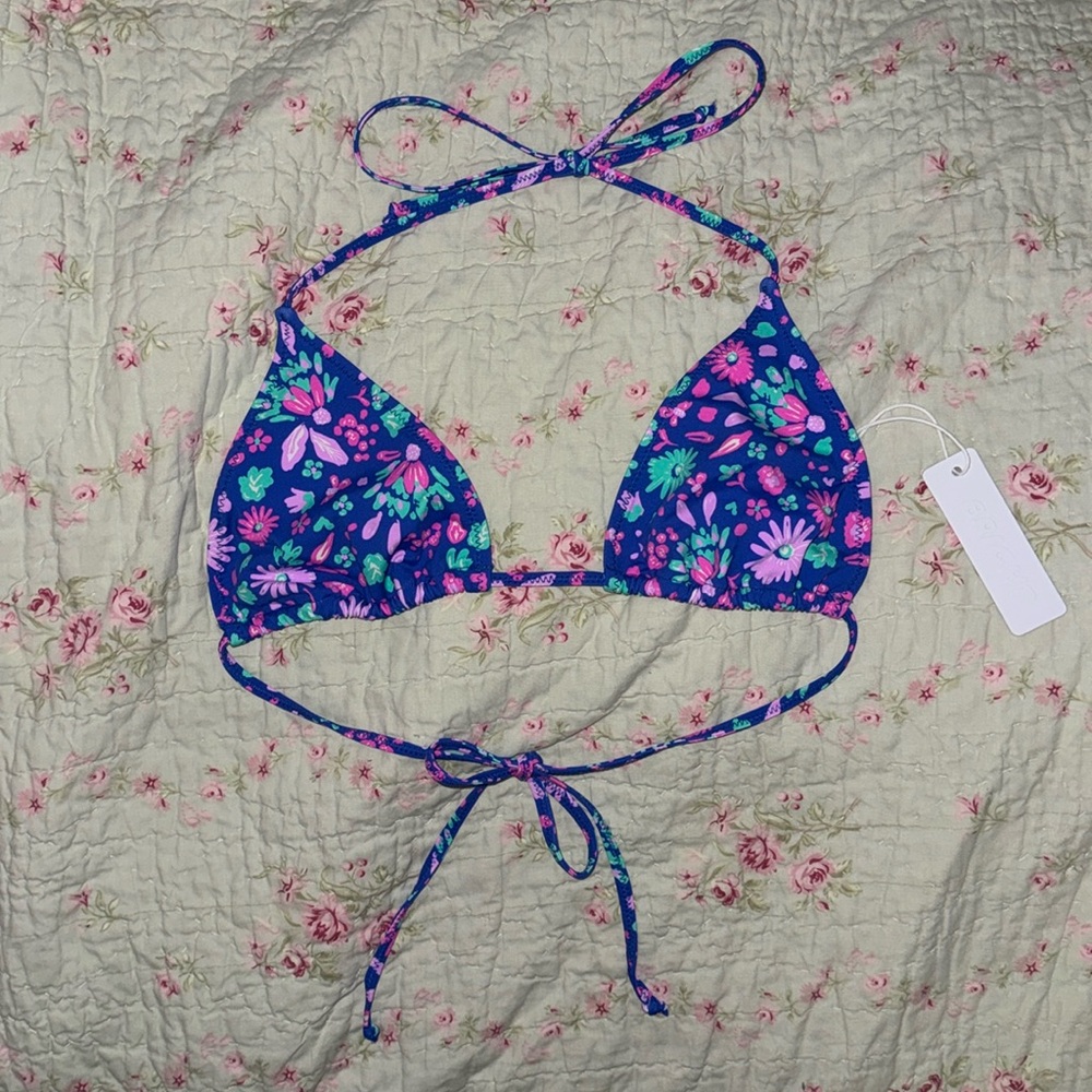Bright swimwear bikini top (sky purple)